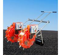 Jardinière à pousser pour semis de maïs, soja, cacahuètes - Portable - Poussée à la main - Double rangée - Pour jardin et ferme