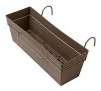 Jardinière à réserve d'eau + support Deroma Save R camel 49 x 29 x h.17.3cm