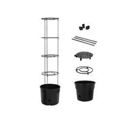 Vidaxl Jardinière À Tomate Anthracite Ø39x150 Cm Polypropylène