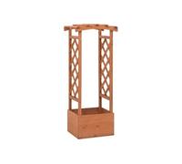 Cache-pots vidaXL Jardinière à treillis avec arche 49x39x117 cm Bois de sapin