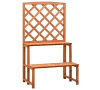 Jardinière À Treillis Étagères Orange 70x42x120cm Bois De Sapin Orange