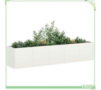 Jardinière - ABI - Acier laminé à froid - 200x40x40 cm - Fond ouvert - Blanc
