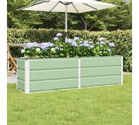 vidaXL Jardinière 160 x 40 x 45 cm Acier intérieur/extérieur Gris clair