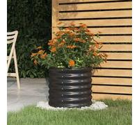 vidaXL Jardinière de Jardin Pot à Fleurs Boîte à Plantes Lit Surélevé Patio Terrasse Extérieur Acier Galvanisé 40x40x36 cm 318846