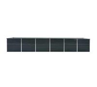 Jardinière Acier galvanisé 480 x 80 x 77 cm Anthracite_2 ans garantie_13127