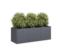 Jardinière anthracite 120x40x40 cm acier laminé à froid