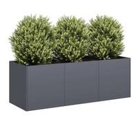 Jardinière anthracite 120x40x40 cm acier laminé à froid