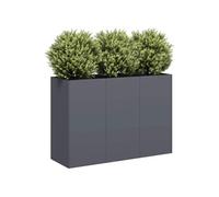 Jardinière anthracite 120x40x80 cm acier laminé à froid