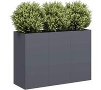 vidaXL Jardinière Anthracite 120 x 40 x 80 cm Acier laminé à froid