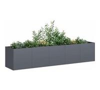 Jardinière anthracite 200x40x40 cm acier laminé à froid anthracite G