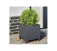 vidaXL Jardinière anthracite 30x30x30 cm acier, planteur, jardinière de patio, bac à fleurs, jardinière d'extérieur, boîte à 851189
