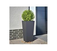 Jardinière anthracite 35x35x75 cm acier, jardinière d'extérieur, boîte à fleurs, boîte de jardin, jardinière de 851084