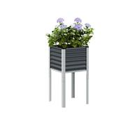 vidaXL Jardinière en acier anthracite 45x45x88 cm – Extérieur, terrasse, bac à fleurs