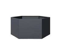 vidaXL Jardinière anthracite hexagone 104x90x45 cm acier