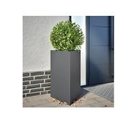 Jardinière anthracite triangulaire 50x43x75 cm acier 851175