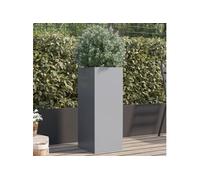 Vidaxl Jardinière Argenté 32x29x75 Cm Acier Galvanisé