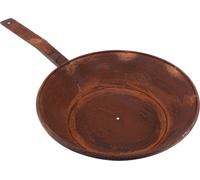 Jardinière aspect rouille Poêle avec poignée, cache-pot en métal, déco vintage Ø31cm
