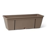 Kit jardinière avec crochet en métal, réserve d'eau et écarteur pour les écoulements - GARDEN ID Smart - Taupe 50 cm
