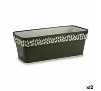 Jardinière auto-arrosante Stefanplast Cloe Anthracite Plastique 49,5 x 17 x 19 cm (12 pièces)