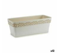 Jardinière auto-arrosante Stefanplast Cloe Blanc Plastique 49,5 x 17 x 19 cm (12 pièces)