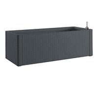 Jardinière auto-arrosante Stefanplast Natural Delux rectangulaire Anthracite 100 x 43 x 33 cm