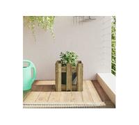 Vidaxl Jardinière Avec Design De Clôture 30x30x30 Cm Pin Imprégné