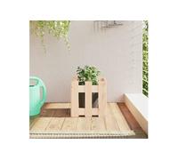 Vidaxl Jardinière Avec Design De Clôture 30x30x30 Cm Pin Massif