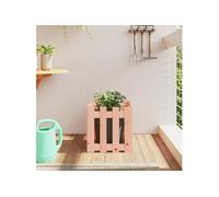 Jardinière avec design de clôture 40x40x40 cm Douglas massif 832450