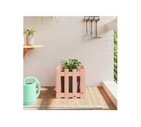 vidaXL Jardinière avec design de clôture 40x40x40 cm Douglas massif 832450 Multicolore G