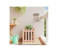 Vidaxl Jardinière Avec Design De Clôture 50x50x50 Cm Douglas Massif