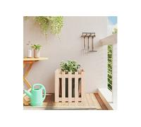 Jardinière avec design de clôture 50x50x50 cm pin massif832452