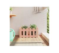 vidaXL Jardinière avec design de clôture 60x30x30 cm douglas massif 832470 Rose G