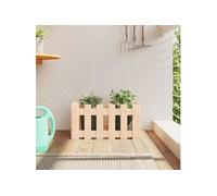 Jardinière avec design de clôture 60x30x30 cm pin massif 832467