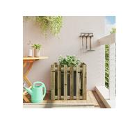 Jardinière avec design de clôture 60x60x60 cm pin imprégné