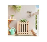 vidaXL Jardinière avec design de clôture 60x60x60 cm pin massif 832457 Multicolore G