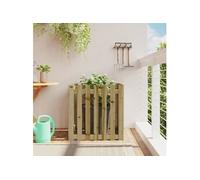 Jardinière avec design de clôture 70x70x70 cm pin imprégné 832466