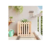 Jardinière avec design de clôture 70x70x70 cm pin massif 832462