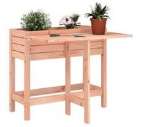 Vidaxl Jardinière Avec Dessus De Table Pliable Bois De Douglas Massif