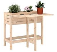 Vidaxl Jardinière Avec Dessus De Table Pliable Bois De Pin Massif