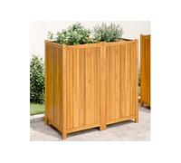 Jardinière avec doublure 100x50x100 cm bois massif d acacia