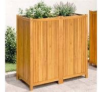 Jardinière avec doublure 100x50x100 cm bois massif d acacia Bois G
