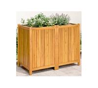 vidaXL Jardinière surélevée avec doublure 100x50x75 cm Bois massif d'acacia