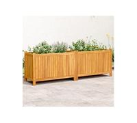 Jardinière avec doublure 153x38,5x50 cm bois massif d acacia