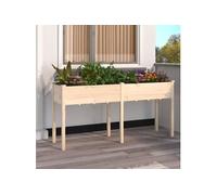 Vidaxl Jardinière Avec Doublure 161x45x76 Cm Bois Massif De Sapin