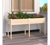 Vidaxl Jardinière Avec Doublure 161x45x76 Cm Bois Massif De Sapin