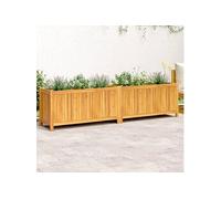 Jardinière avec doublure 199x38,5x50 cm bois massif d acacia Bois G