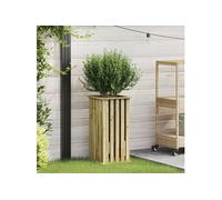 Jardinière avec Doublure 33x33x65 cm Bois Imprégné Pin
