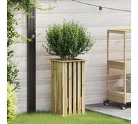 Jardinière avec Doublure 33x33x65 cm Bois Imprégné Pin