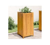 Jardinière avec doublure 50x50x100 cm bois massif d'acacia366447