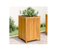 vidaXL Jardinière avec doublure 50 x 50 x 75 cm Bois massif d'acacia